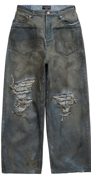 Balenciaga - Patched Pockets Baggy Jeans