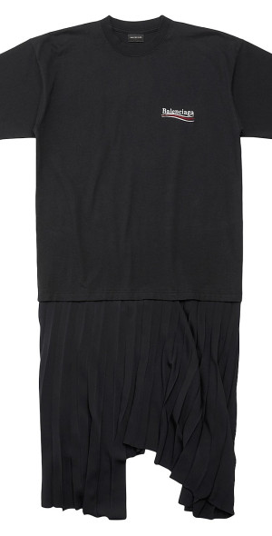 Balenciaga Women's Political Campaign Pleated T-Shirt Dress