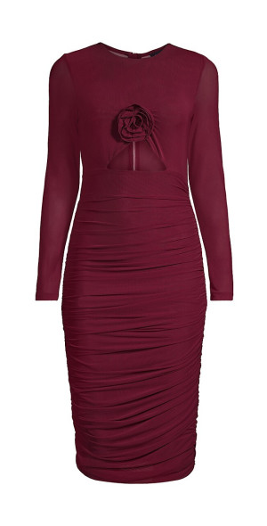 knee length dresses for ladies Yasmin Knit Dress Plum Lurex – MØN RENN