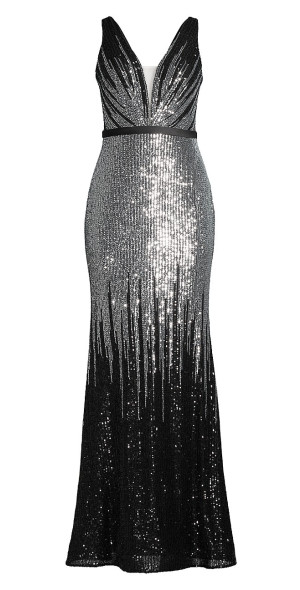 Basix - Women's Sequined Sheath Gown