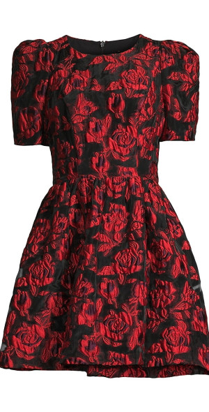 knee length dresses for ladies Black Halo Brett Mini Dress in Pearl