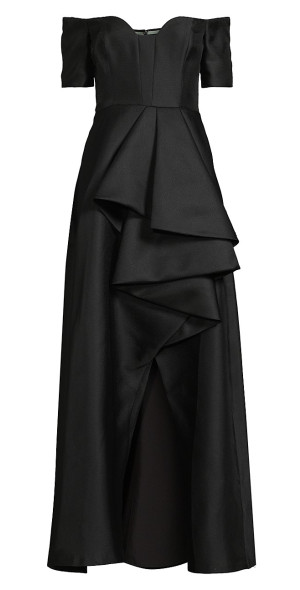 black halo maricopa dress Black Halo Vivi Midi Dress in Black