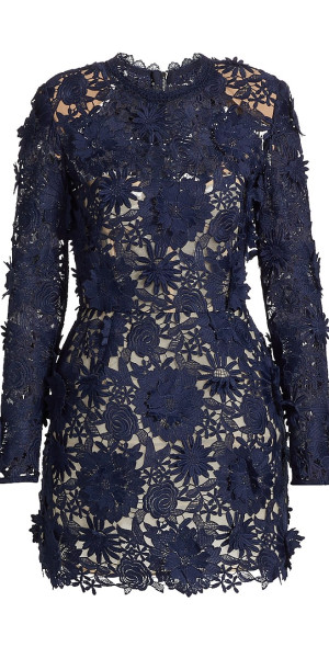 Bronx and Banco - Women's Maia Floral Appliqu Lace Minidress