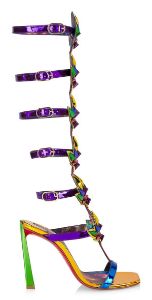 Christian Louboutin Women's x Marvel Metallic Knee-High