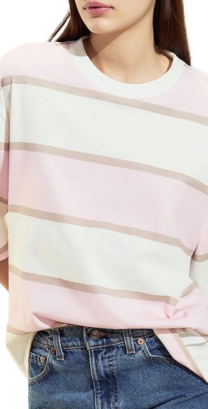 Cynthia Rowley Women's Malibu Striped Oversized T-Shirt