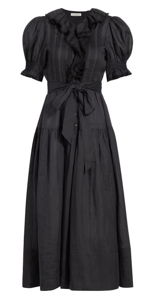 vince black linen dress Harriette Dress main image 0