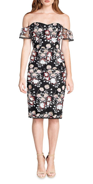 open lace back dress Off-The-Shoulder Column Dress 8 / Pomegranate