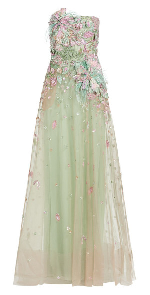 Elie Saab - Women's Strapless Beaded Tulle Gown Elie Saab - Women's Strapless Beaded Tulle Gown