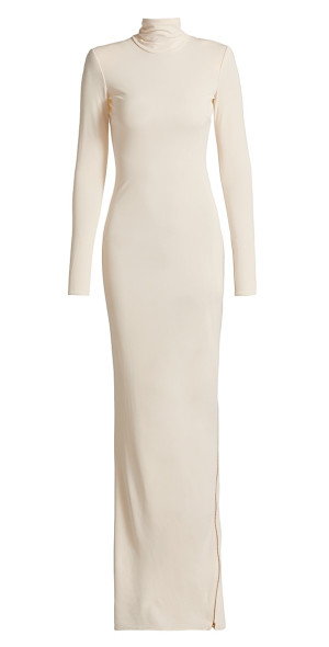 Elisabetta Franchi - Women's Crepe Jersey Turtleneck Maxi Dress