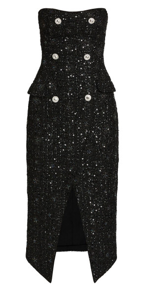 knee length dresses for ladies Adeline Abstract Appliqué Midi Dress main image 1
