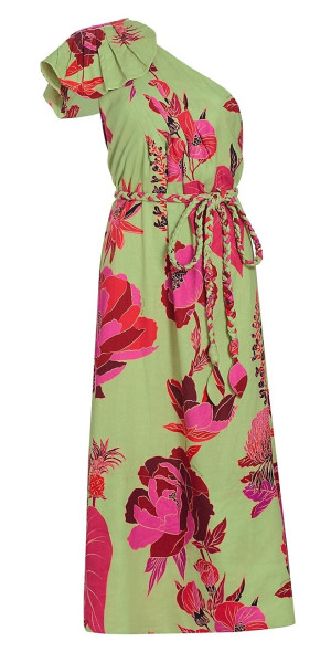 Farm Rio - Women's Fresh Garden One-Shoulder Midi Dress