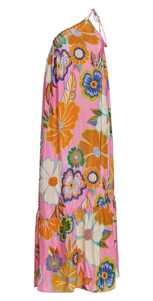farm rio blooming garden one shoulder maxi dress FARM Rio Orange Blooming Garden Maxi Dress, Blooming Garden Orange / S