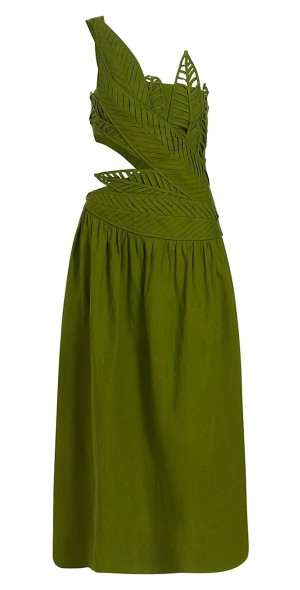 white christmas dresses Farm Rio Women's Guanacaste Sand Cutout Dress - Pink - Size Xs main image 0