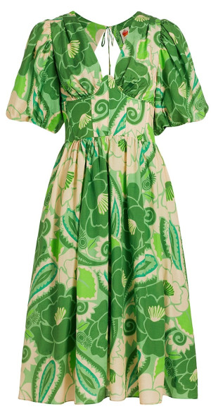 Farm Rio - Women's Tropical Groove Bustier Floral Midi-Dress