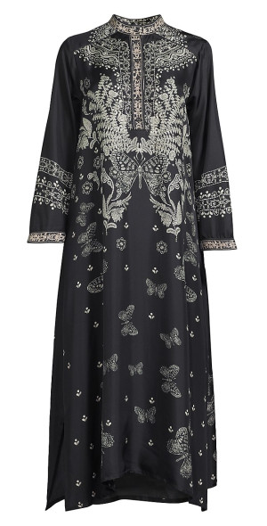 chinese dress ladies Johnny Was FLUTTER SLEEVE SHIRT DRESS  Marigold Clothing