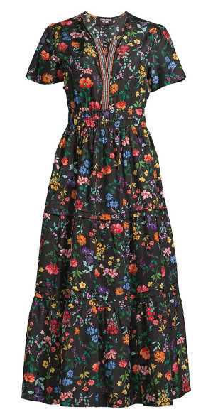Johnny Was - Women's Harper Silk Pintuck Tiered Midi-Dress
