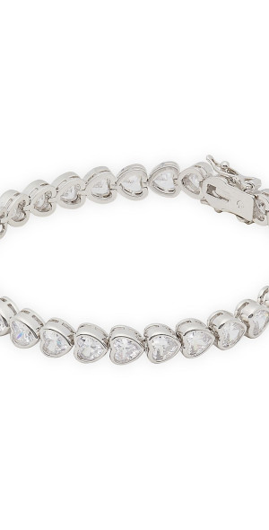 kate spade new york Women's Silvertone Cubic Zirconia Heart