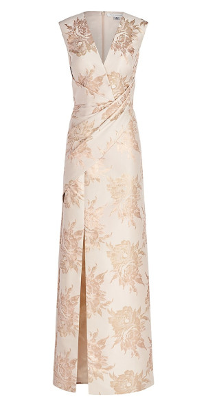 Kay Unger - Women's Donna Floral Jacquard Column Gown Kay Unger - Women's Donna Floral Jacquard Column Gown