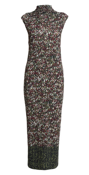loewe bodycon dress Loewe Grey Ribbed Knit Long Bodycon Dress Size XS