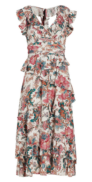 knee length dresses for ladies Tea Rose Embroidery Lina Midi Dress main image 0