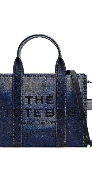 Marc Jacobs - Women's The Medium Denim-Printed Leather Tote Bag