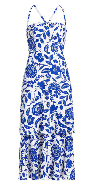 Milly Women's Flowers Of Spain Linen Maxi Dress