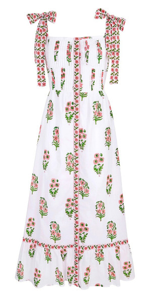 open lace back dress Pink City Prints Red Elena Dress main image 1