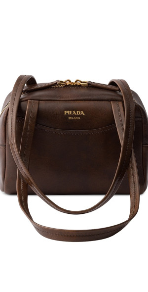 Prada - Women's Carry Antiqued Mini Leather Top Handle Bag