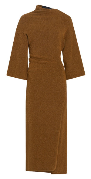 proenza schouler asymmetric wool blend dress Paula Dress in Sheer Crepe Jersey Black main image 0