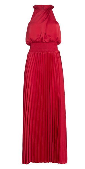 Ramy Brook - Women's Arina Halter Neck Pleated Maxi Dress
