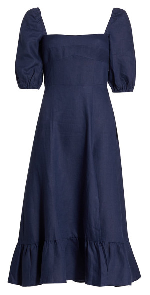 Reformation - Women's Belgium Puff-Sleeve Midi-Dress Reformation - Women's Belgium Puff-Sleeve Midi-Dress