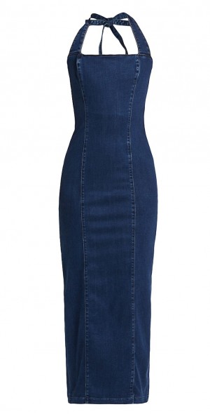 Reformation - Women's Evita Denim Halter Dress
