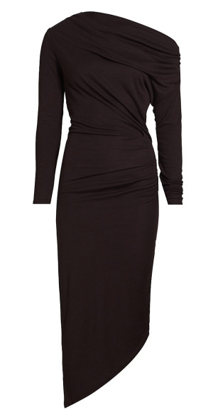 reiss lara bodycon dress REISS Lara Off-The-Shoulder Ribbed Dress