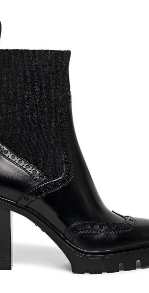 Santoni Women's Ferric Leather Lug-Sole Boots