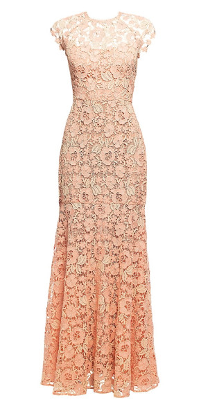 slim fit dress slacks Shoshanna Women's Midnight Zia Embroidered Floral Tulle Elliott Dress main image 0