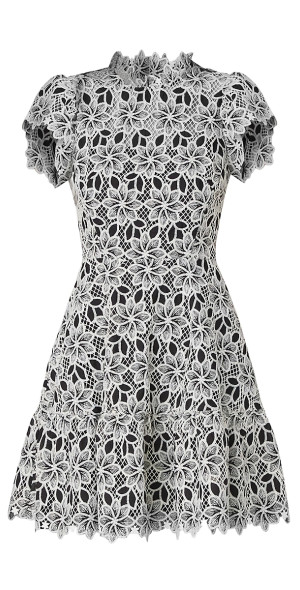 slim fit dress slacks Women Embroidered Fit & Flare Dress M / White main image 0