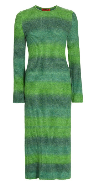 sweater knit ribbed midi dress Never Impossible Ribbed Midi Sweater Dress - Taupe main image 0