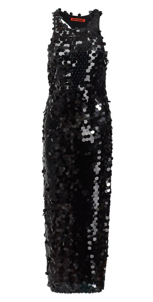 white christmas dresses Sculpty Sequin Dress In Satellite Silver – Simon Miller