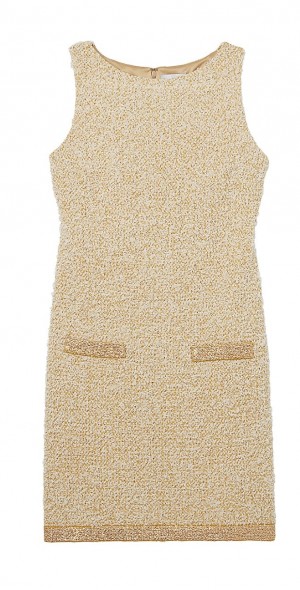 slim fit dress slacks St. John Evening Yellow Santana Knit Embellished Halter Dress  The Closet  New York