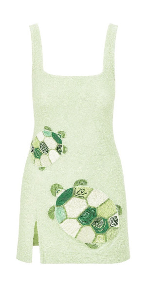 blue dress for baby girl Staud Le Sable Beaded Mini Dress main image 0