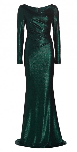 slim fit dress slacks TALBOT RUNHOF Size 10 Green Black Polyester Blend Lace Panel Cocktail – Sui  Generis Designer Consignment