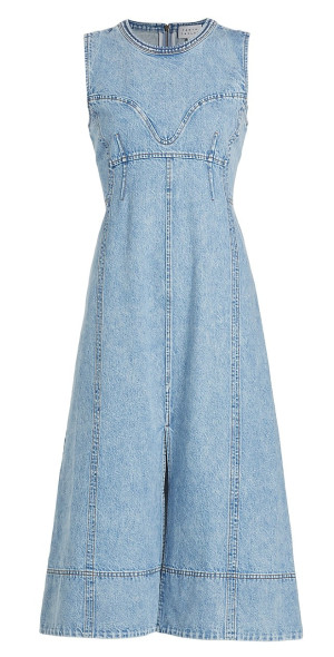 white christmas dresses Tanya Taylor Bessie Dress in Classic Indigo main image 1