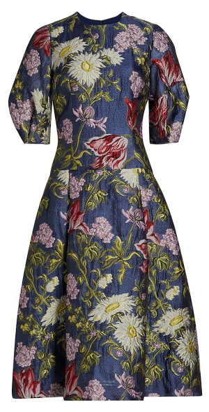 teri jon cocktail & party dresses Teri Jon Metallic Jacquard Cocktail Dress