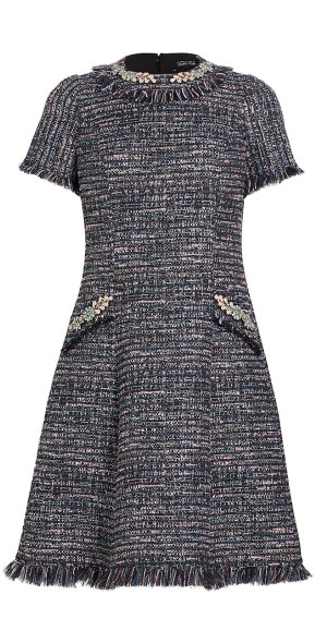 teri jon by rickie freeman special occasion short printed dress Cotton Print Short Sleeve Jewel Neck Fit And Flare Dress