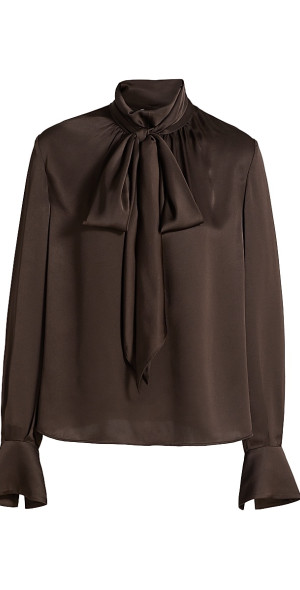Toccin - Women's Veronica Satin Pussy-Bow Blouse