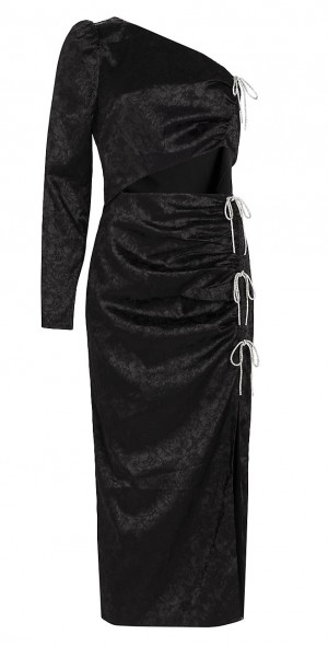 Wayf - Women's Set Up Cut-Out Bow Midi-Dress