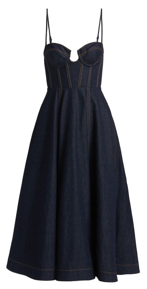 crush denim corset dress Zimmermann Crush denim bustier dress Zimmermann