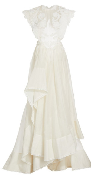 Zimmermann - Women's Tama Asymmetric Sequin-Embroidered Gown