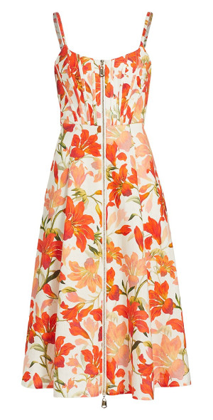Zimmermann - Women's Tranquility Linen Floral Front-Zip Midi