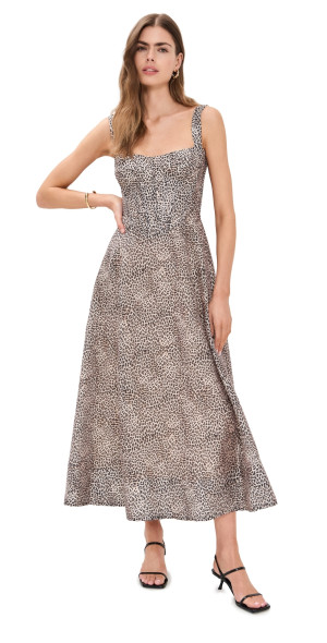 BARDOT - Lilah Corset Midi Dress B Leopard 8